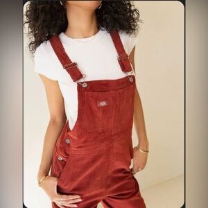 🌻 Dickeys Corduroy Bib Overalls NWT